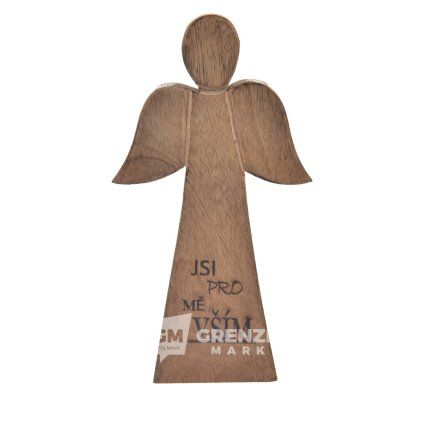 Anděl mango Jsi pro mě 13x2,5x25 cm