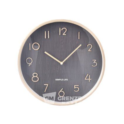 Hodiny nástěnné UH hnědé pr. 38 cm
