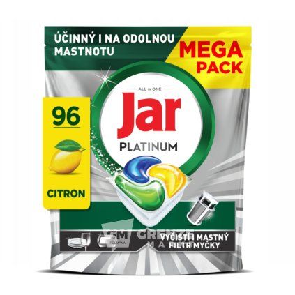 Jar Platinum Mega tablety do myčky Citron 96 ks