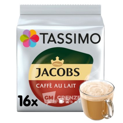 Tassimo Jacobs Caffè Au Lait kávové kapsle 16 ks 184g