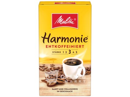 melitta harmonie bezkofeinova mleta kava na filtr 500g