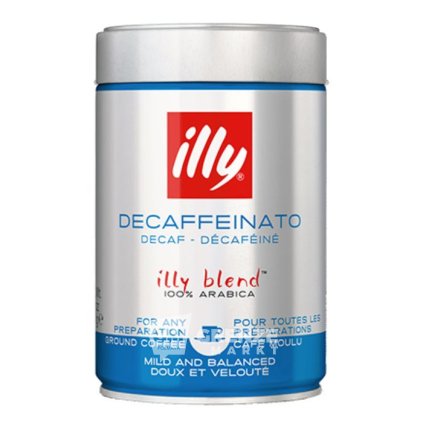 ILLY Decaffeinato bezkofeinová mletá káva 250 g