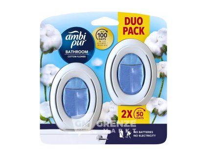 Ambi Pur osvěžovač vzduchu do koupelny Cotton Flower 2x7,5ml | GRENZE MARKT
