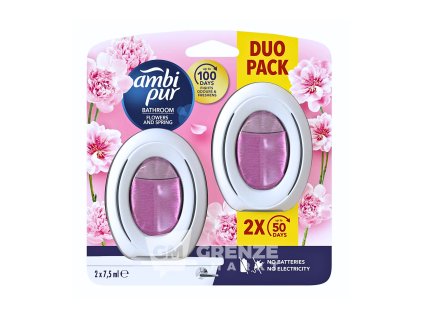 Ambi Pur Bathroom osvěžovač vzduchu do koupelny Flowers and Spring 2x7,5ml