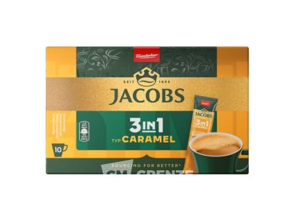 Káva instantní Jacobs 3v1 příchuť Caramel (10 sáčků x 11,2g)