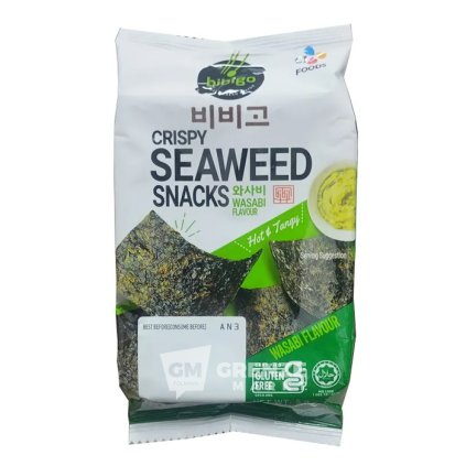 Bibigo křupavé mořské řasy Wasabi 5g