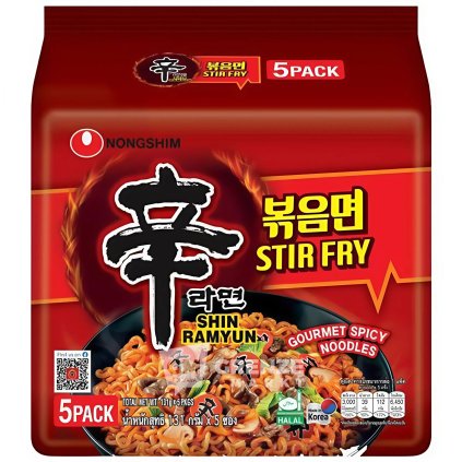 nongshim instantni nudle shin ramyun stir fry baleni 5x131g
