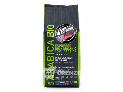 caffe vergnano espresso 100 arabica bio zrnkova kava 1 kg
