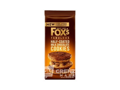 Fox’s Fabulous Half-Coated Milk Chocolate Cookies sušenky s mléčnou čokoládou 175 g