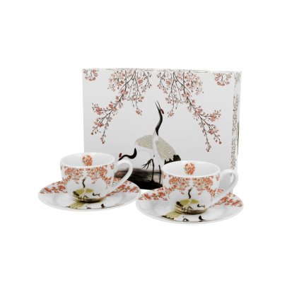 Sada šálků s podšálky 2 ks 90ml Sakura