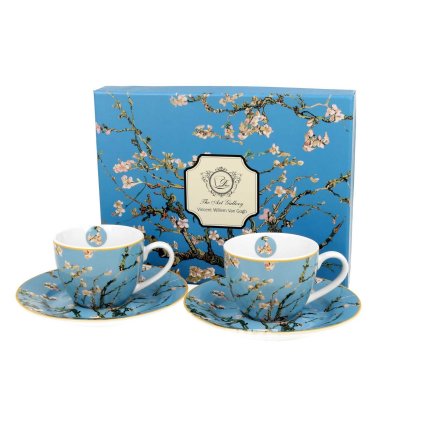 Sada šálků s podšálky 2 ks 110 ml Almond Blossom
