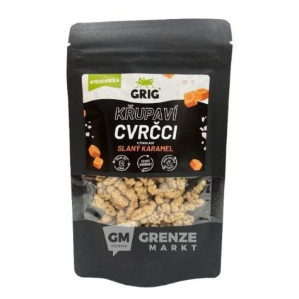 Grig sušení křupaví cvrčci Slaný karamel 35 g