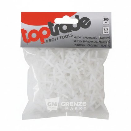 TOPTRADE křížky plastové spárovací 2,5 mm 200 ks