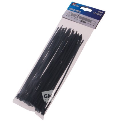 vazaci pasky cerne 200x3 6mm 50ks