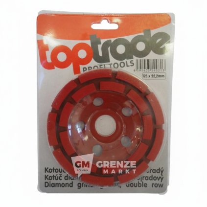 TOPTRADE kotouč diamantový brusný dvouřadý 125×22,2 mm