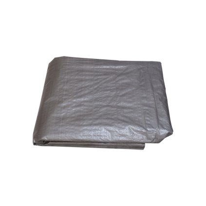 Plachta krycí stříbrná s oky 4x6m