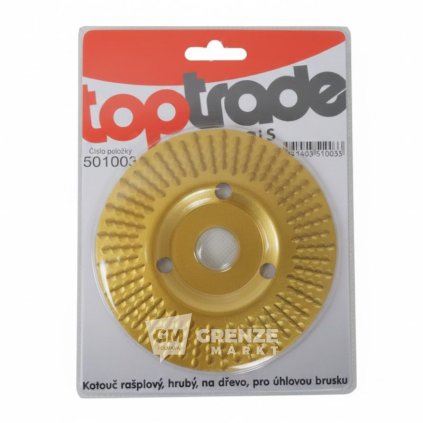 TOPTRADE kotouč brusný rašplový na dřevo hrubý 125×22,23×3 mm