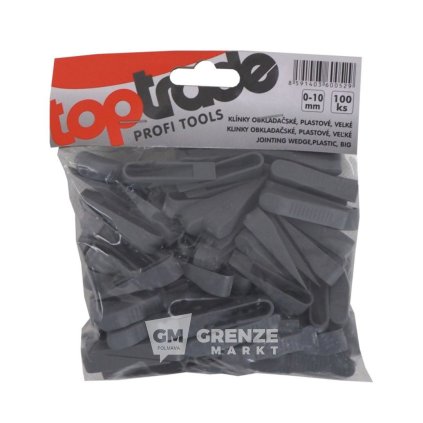 TOPTRADE Klínky spárovací plastové 0–10 mm 100 ks