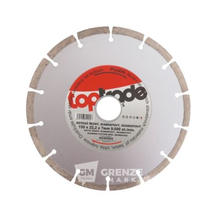 TOPTRADE kotouč diamantový segmentový 150×22,2×7 mm
