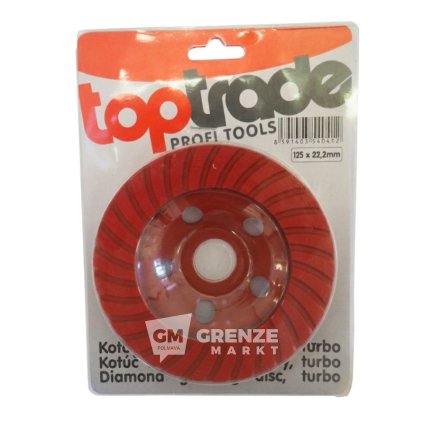 TOPTRADE kotouč diamantový brusný turbo 125 x 22,2 mm
