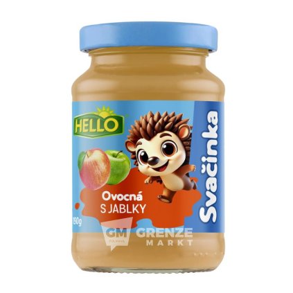 HELLO Ovocná svačinka s jablky 190 g sklo