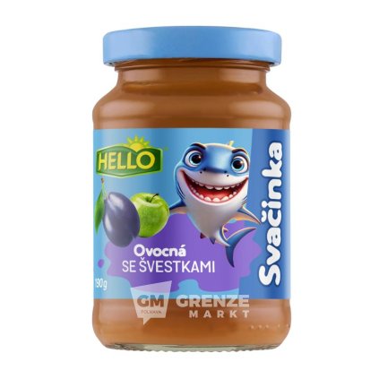 HELLO Ovocná svačinka se švestkami 190 g sklo
