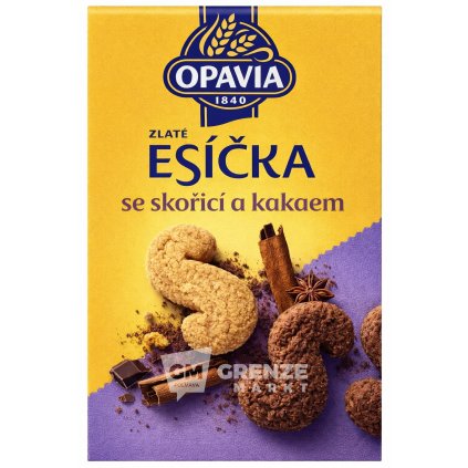 opavia zlate esicka se skorici a kakaem 220 g