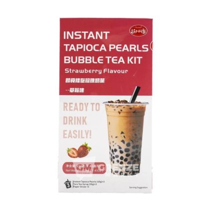 KLKW Jahodový instantní bubble tea kit 210 g
