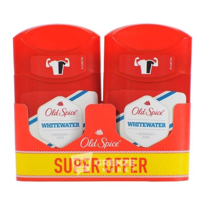 Old Spice Whitewater tuhý deodorant 2×50 ml