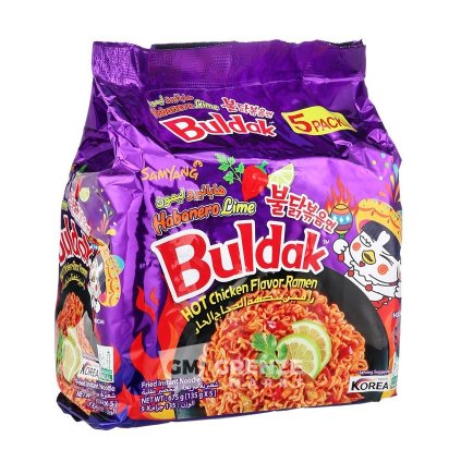 samyang hot chicken habanero lime instantni nudle 5 × 135 g