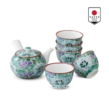 nishi nippon toki cajova souprava s konvici kyusu arita yaki barevna pivonka