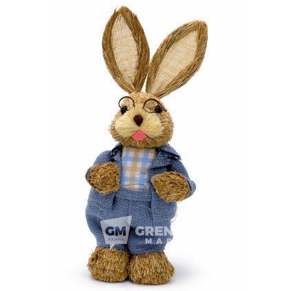 slamovy velikonocni zajic kluk modry 0731 4 35 cm