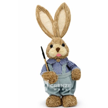 slamovy velikonocni zajic kluk modry se stetcem 0731 3 35 cm