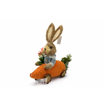 velikonocni slameny zajic chlapec s25 31a 35 cm