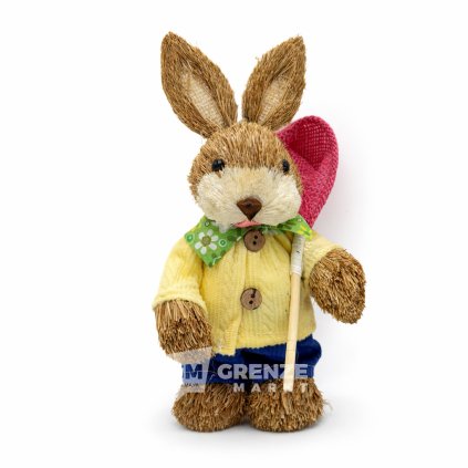 velikonocni slameny zajic chlapec s25 20 21 cm