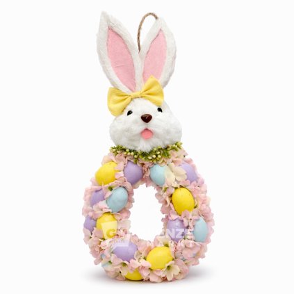 Slámový velikonoční věnec kluk S25-23-55 22×8×55 cm