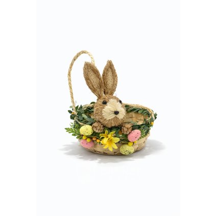 Slámový velikonoční košík DXY2025-6 15 cm