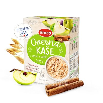emco ovesna kase s jablky a skorici 5 55 g