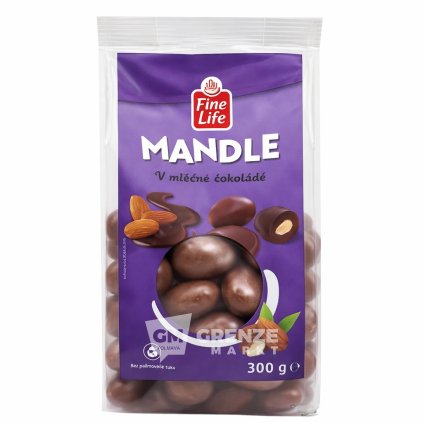 fine life mandle v mlecne cokolade 300 g