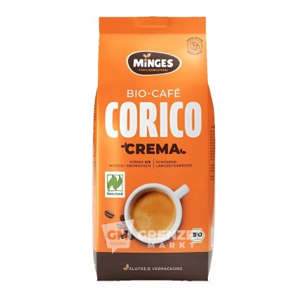 minges bio cafe corico crema zrnkova kava 500 g