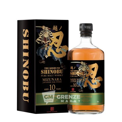 the shinobu 10y lightly peated japanese whisky 43 0 7 l karton