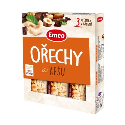 Emco Tyčinka Ořechy & Kešu 3×35 g