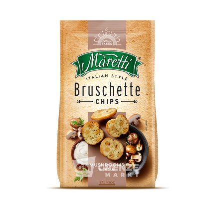 maretti bruschette chips houby a smetana 70 g