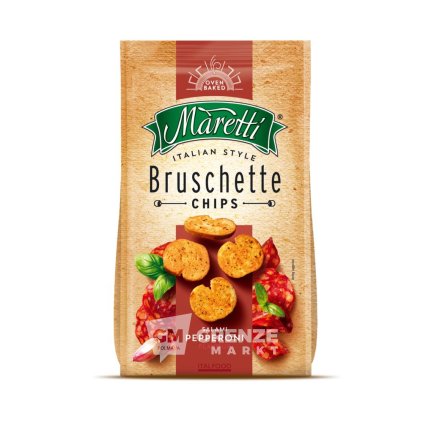 maretti bruschette chips salami pepperoni 70 g