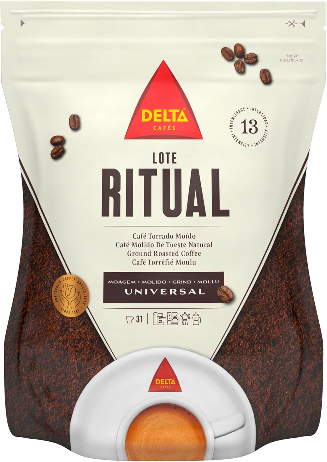 Levně Delta Cafés Ritual mletá káva 220 g