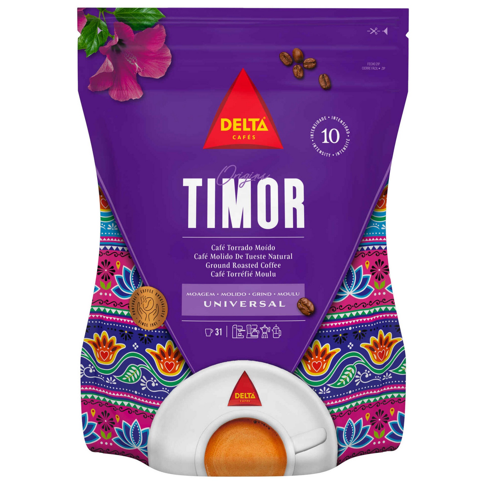 Levně Delta Cafés Timor mletá káva 220 g
