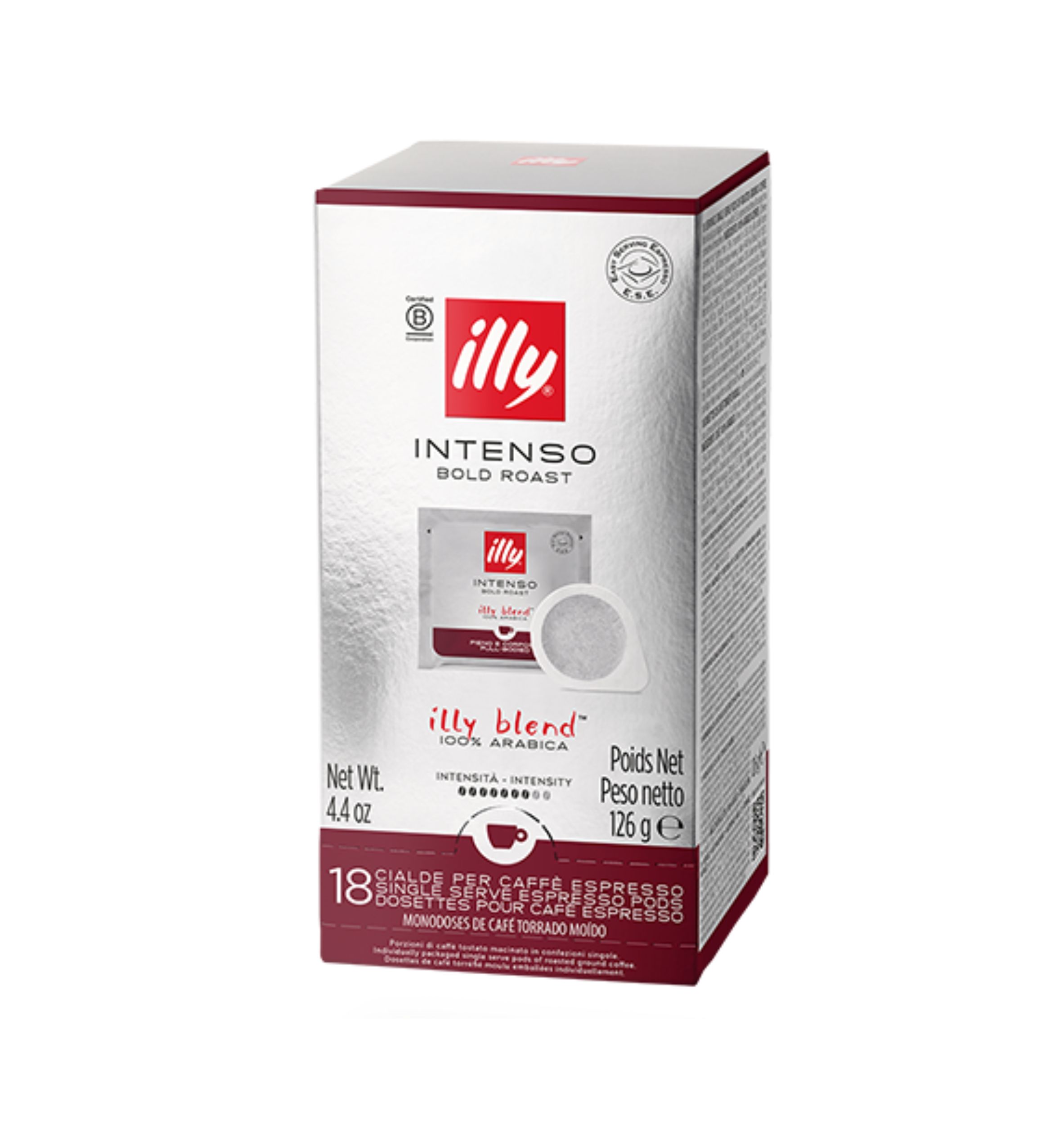 Levně Illy Espresso Intenso E.S.E. pody 18 ks