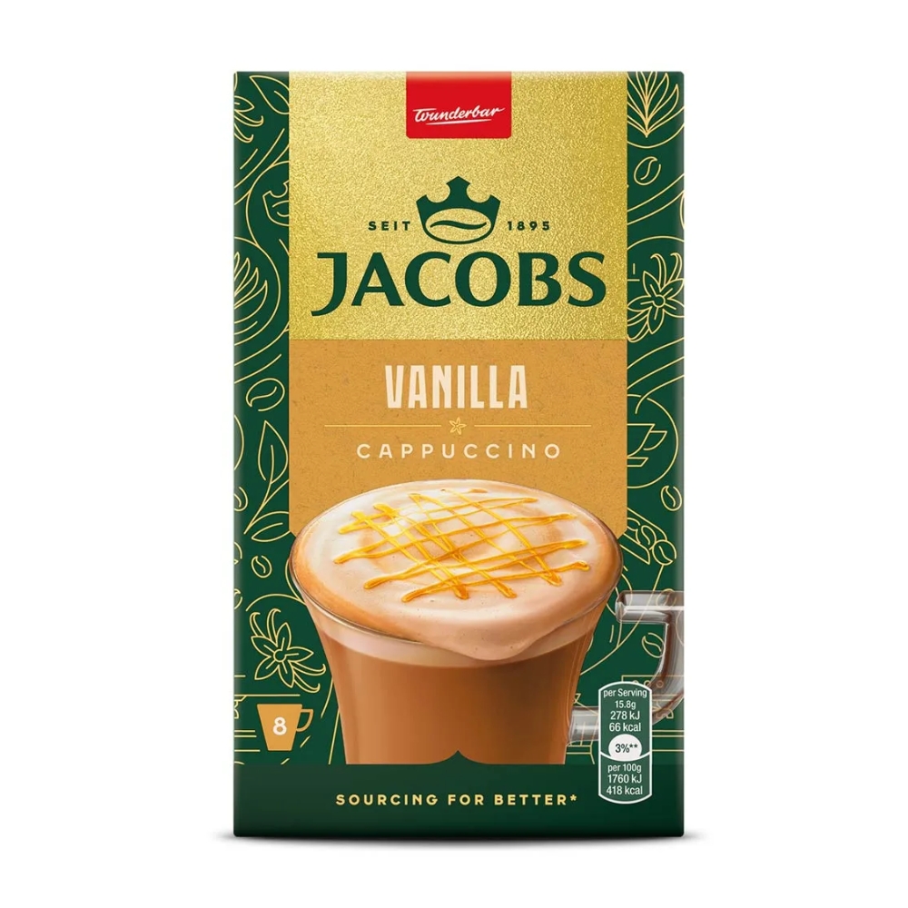 Levně Jacobs Cappuccino Vanilla 8 sáčků 96 g