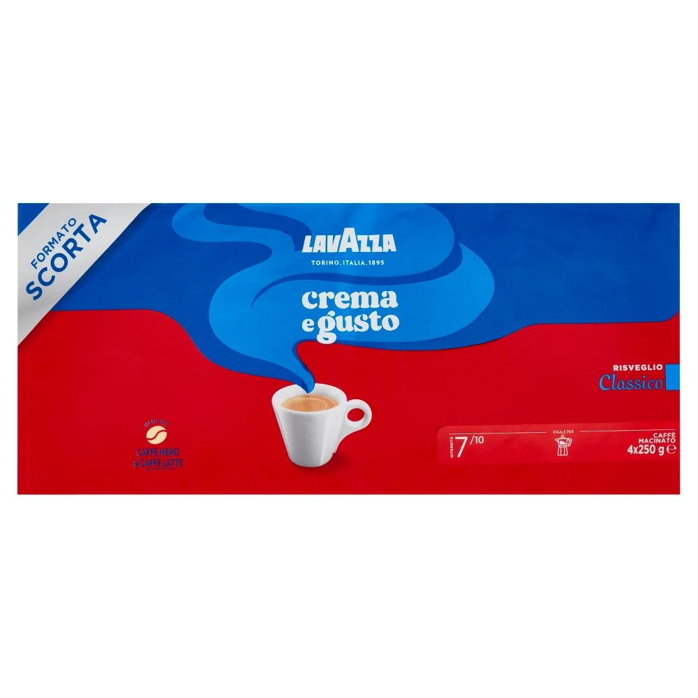 Lavazza Crema e Gusto Classico mletá káva 4 x 250 g