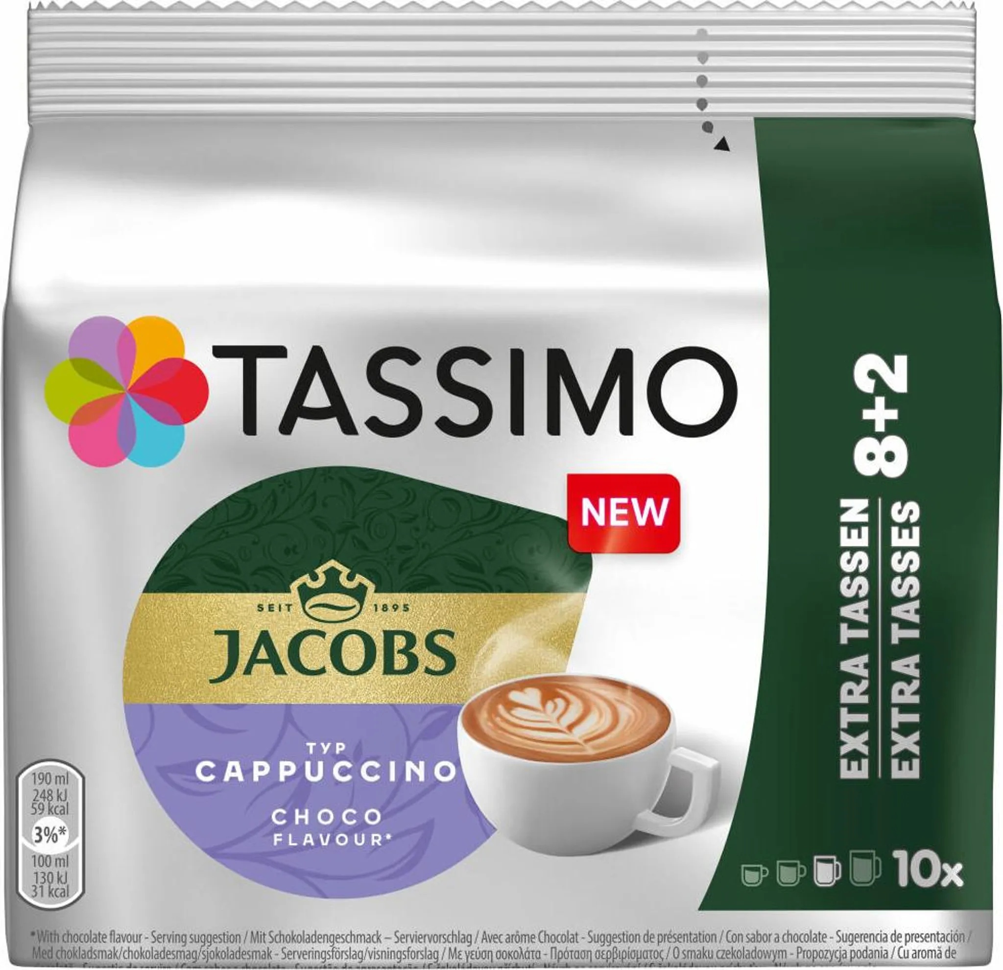 Levně TASSIMO Jacobs Cappuccino Choco 10 kapslí